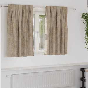 vidaXL Cortine din catifea 2 pcs Șampanie 140 x 140 cm Catifea imagine