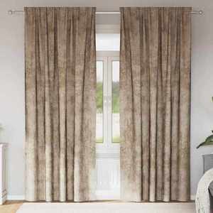 vidaXL Cortine din catifea 2 pcs Șampanie 245 x 140 cm Catifea imagine