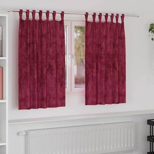 vidaXL Cortine din catifea 2 pcs Roșu Vin 140 x 140 cm Catifea imagine