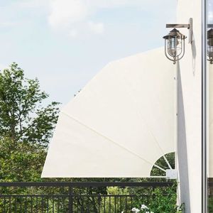 vidaXL Copertină laterală pliabilă de balcon, crem, 140x140 cm imagine