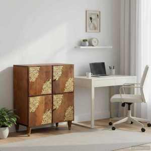 vidaXL Bufet cu raft cu ușă Maro 60 x 33 x 75 cm Lemn de mango solid imagine