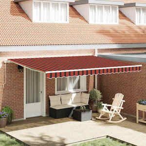 vidaXL Copertină Portocalie și maro 450 x 350 x 165 cm Poliester imagine