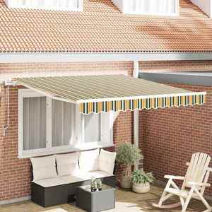 vidaXL Cort electric retractabil Verde și galben 300 x 250 cm imagine