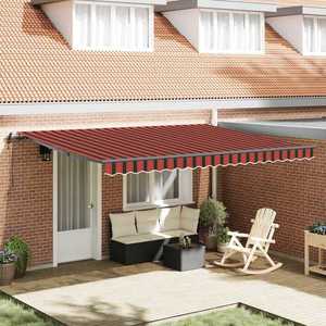 vidaXL Cortina Retractabilă portocaliu și maro 450 × 350 cm imagine