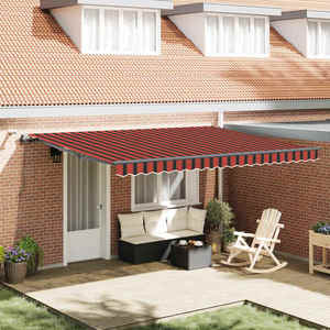 vidaXL Țesătură pentru copertină portocaliu și maro 450 × 350 cm imagine