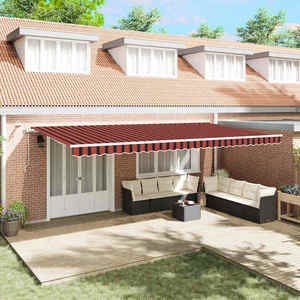 vidaXL Cortina Retractabilă Portocalie și maro 600 × 350 cm imagine