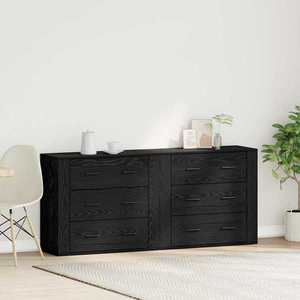 vidaXL Bufet cu sertar Stejar Negru 160 x 33 x 70 cm Lemn compozit imagine