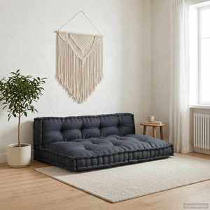vidaXL Perna pentru canapea pe palet 2 pcs Antracit 120 x 80 x 38 cm imagine
