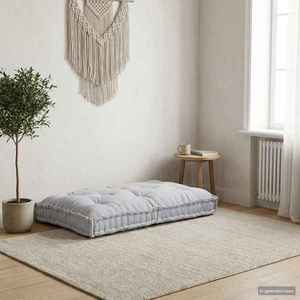 vidaXL Perna pentru canapea pe palet Gri 120 x 80 x 12 cm Țesătură imagine