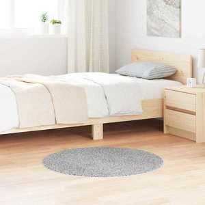 vidaXL Covor Shaggy Antiderapant Gri 90 x 90 cm PP imagine