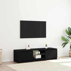 vidaXL Cabinet TV Stejar Negru 140 x 38, 5 x 36 cm Lemn compozit imagine