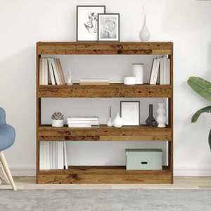 vidaXL Dulap pentru cărți Lemn vechi 100 x 30 x 103 cm Lemn compozit imagine
