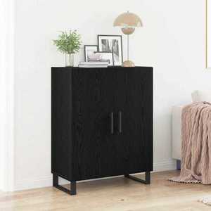 vidaXL Bufet Stejar Negru 69, 5 x 34 x 90 cm Lemn compozit imagine