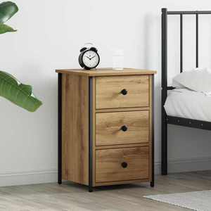 vidaXL Dulap de noapte Maro 40 x 36 x 60 cm Lemn recuperat masiv imagine