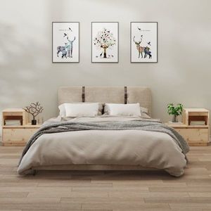 vidaXL Noptiere, 2 buc., 60x34x51 cm, lemn masiv de pin imagine