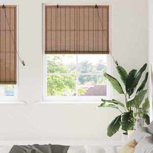 vidaXL Rulou textil cu perdele Manual Maro 100 x 220 cm Bambus imagine