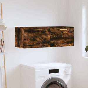 vidaXL Dulap de perete, stejar fumuriu, 100x36, 5x35 cm, lemn prelucrat imagine