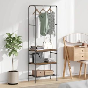 vidaXL Suport pentru Hârtie Lemn vechi 60 x 30 x 171 cm Lemn compozit imagine