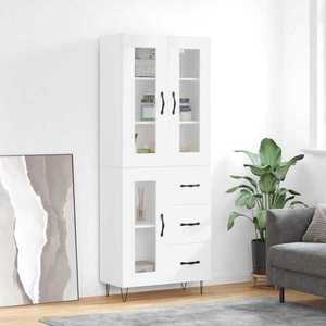 vidaXL Dulap înalt, alb, 69, 5x34x180 cm, lemn compozit imagine