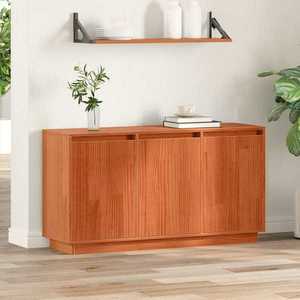 vidaXL Bufet Stejar închis 111 x 34 x 60 cm Lemn de pin masiv imagine