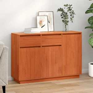 vidaXL Bufet Maroniu cerat 110 x 34 x 75 cm Lemn de pin masiv imagine