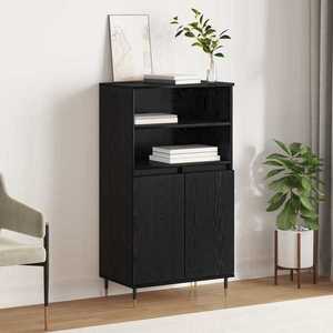 vidaXL Bufet Negru 60 x 36 x 110 cm Lemn compozit imagine
