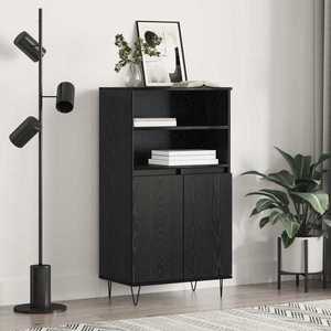 vidaXL Bufet Negru 60 x 36 x 110 cm Lemn compozit imagine