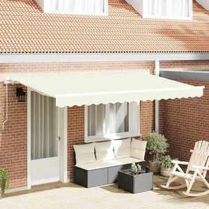 vidaXL Cortina Retractabilă Manual Crem 400 x 200 cm țesătură imagine