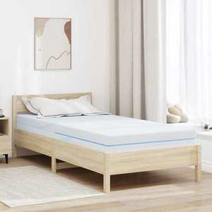 vidaXL Saltea Alb 90 x 190 cm Material Jacquard imagine