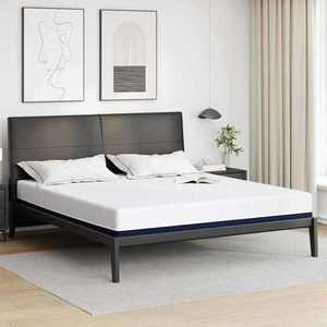 vidaXL Saltea Alb și albastru 200 x 200 cm Material Jacquard imagine