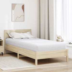 vidaXL Saltea Alb 90 x 190 cm Arcuri din buzunar imagine