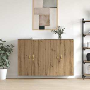 vidaXL Dulap montat pe perete 2 pcs Stejar Artizanal 69, 5 x 34 x 90 cm imagine