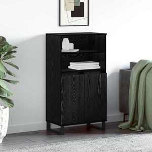 vidaXL Bufet Negru 60 x 36 x 110 cm Lemn compozit imagine