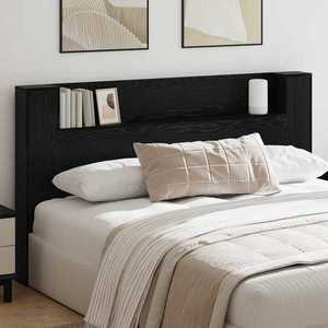 vidaXL Heaboard Stejar Negru 180 x 16, 5 x 103, 5 cm Lemn compozit imagine