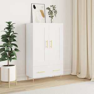 vidaXL Dulap înalt, alb, 69, 5x31x115 cm, lemn prelucrat imagine
