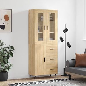 vidaXL Dulap înalt, stejar sonoma, 69, 5x34x180 cm, lemn compozit imagine