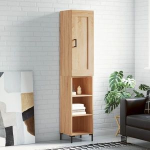 vidaXL Dulap înalt, stejar sonoma, 34, 5x34x180 cm, lemn prelucrat imagine