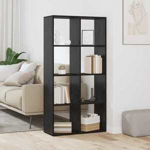 vidaXL Dulap pentru cărți Stejar Negru 69, 5 x 29 x 137, 5 cm imagine