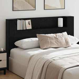 vidaXL Heaboard Stejar Negru 160 x 16, 5 x 103, 5 cm Lemn compozit imagine