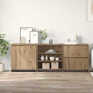 vidaXL Bufet 3 pcs Stejar Artizanal 70 x 41 x 75 cm Lemn compozit imagine