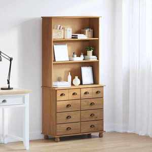 vidaXL Hutch ASKIM Ceară de Miere 91 x 40 x 184 cm Lemn de pin masiv imagine