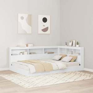 vidaXL Tăblie de depozitare cu raft Alb 120 cm Lemn compozit imagine