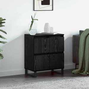 vidaXL Bufet Stejar Negru 60 x 35 x 70 cm imagine