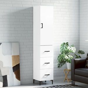 vidaXL Dulap înalt, alb, 34, 5x34x180 cm, lemn prelucrat imagine