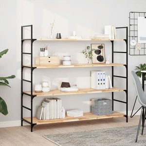 vidaXL Rafturi suspendate 2 buc. 160x40x2cm lemn masiv acacia netratat imagine