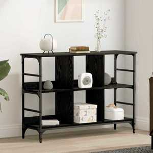 vidaXL Bufet Stejar Negru 102 x 32 x 73, 5 cm imagine
