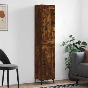 vidaXL Dulap înalt, stejar fumuriu, 34, 5x34x180 cm, lemn prelucrat imagine