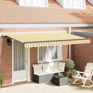 vidaXL Cortina Retractabilă Manual Galben 400 x 200 cm țesătură imagine