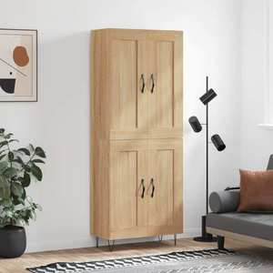 vidaXL Dulap înalt, stejar sonoma, 69, 5x34x180 cm, lemn compozit imagine