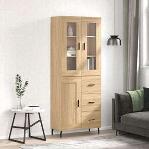 vidaXL Dulap înalt, stejar sonoma, 69, 5x34x180 cm, lemn compozit imagine